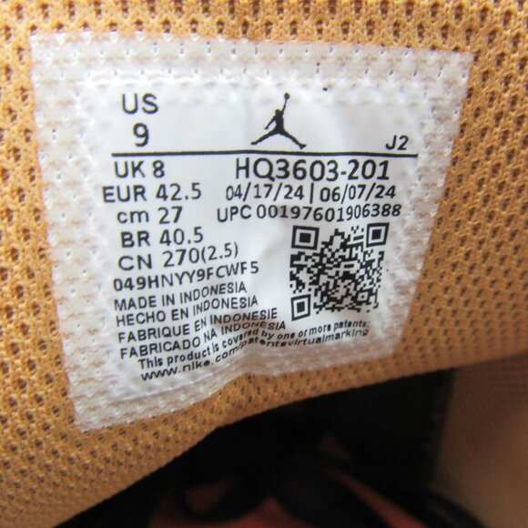 Air Jordan 1 Mid SE Sneakers Men's Size 9 Flax Baroque Brown NEW - Picture 11 of 14